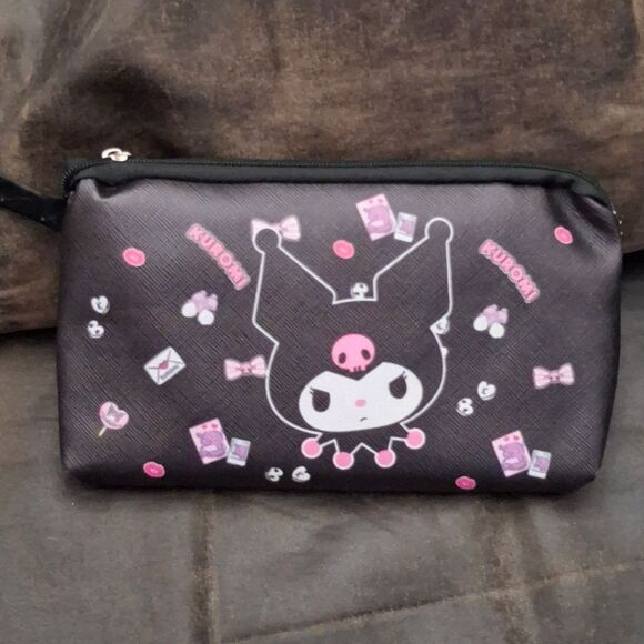Kuromi Small Black Zipper Pouch - Picture 3 of 4